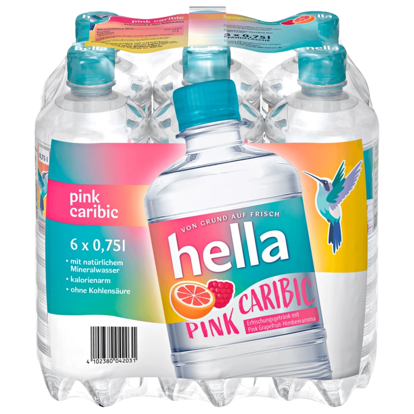 Hella Mineralwasser Pink Caribic 6x0,75l